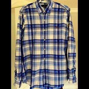 Like new- button down plaid shirt
